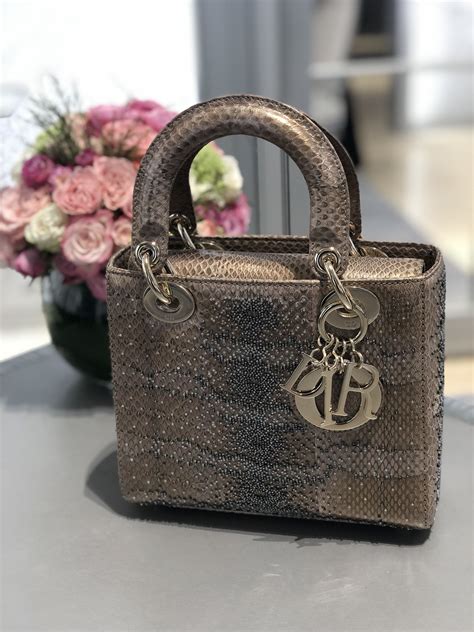 lady dior snakeskin black bag|dior handbags.